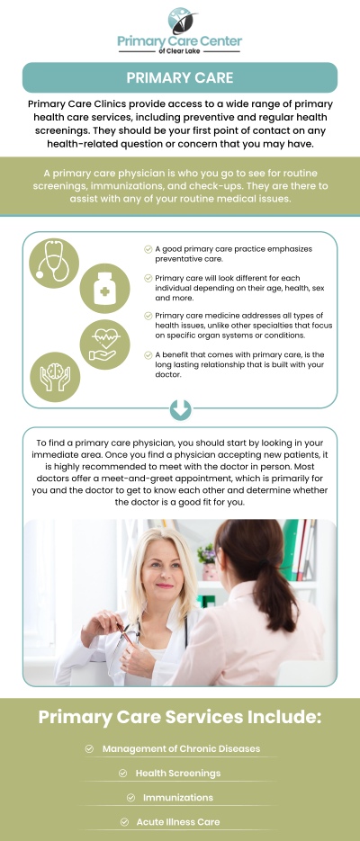 Scheduling an appointment for primary care is a simple and important step toward managing your overall health. At Primary Care Center of Clear Lake, the process is designed for maximum convenience; you can easily book an online appointment or call to speak directly with our team. For same-day and walk-in appointments—simply contact our office to check availability. With guidance from experienced providers like Dr. Smriti Choudhary, patients can access timely, tailored care right here in Webster, TX. For more information, please contact us or schedule an appointment online. We are conveniently located at 13920 Osprey Ct, Suite C, Webster, TX 77598.